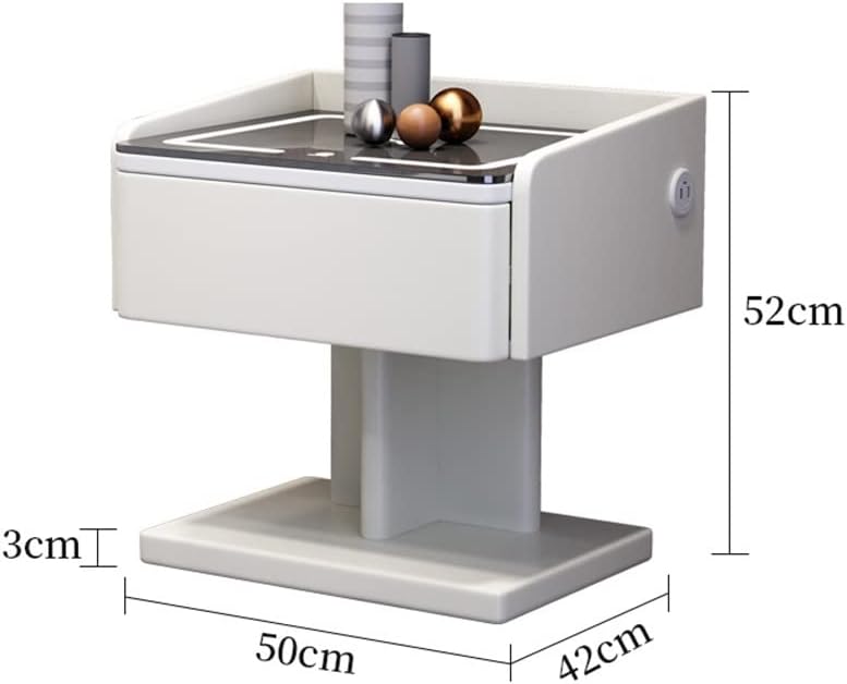 ZSEDP TABELA CHEVET Intelligente Avec Coberur USB Pour Chambre Coucher Lumière LED ARMOIRE
