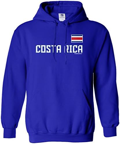 Threadrock feminino Costa Rica National Pride Hoodie Sweatshirt