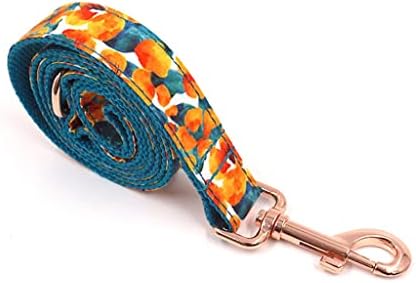 Colar personalizado genérico para cães Hawaii Flower Pattern Dog Collar and Leash Set Designer de luxo Bowtie Dog Collar Lead Rick Release