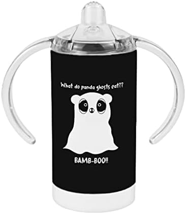 Cup de canudinho de panda engraçado - copo de canção de bebê fantasma panda - copo com canudinho de urso panda