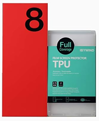 Protetor de tela IBYWIND para o OnePlus 8, com 2pcs Filme flexível de TPU, protetor de lente da câmera 1PC, 1PC Backing Carbon Fiber Film [leitor de impressão digital, fácil de instalar]