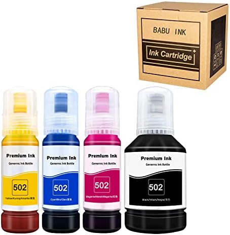Substituição de garrafa de tinta compatível com Babu para tinta T502 502 RECILL para ET-2700 ET-2750 ET-3760 ET-4760 ET-3700 ET-3760