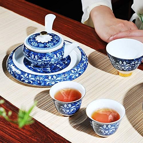 Pdgjg 10pcs de porcelana artesanal Conjunto de chá colorido Conjunto de chá de saúde Teaset de grande capacidade TEAPOT CAFEA
