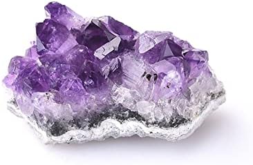 Confiança Craftsman 1 Peça Natural Purple Crystal Quartz Cluster Stone Mineral Purple Shui Stone Cura Amostra de Cristão de Cristão Decoração Exorcise Mal Espíritos Dinheiro Desenhando Energia Naturais