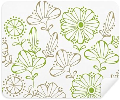 Flores frescas grama desenho de limpeza decorativa de limpeza de pano limpador 2pcs Camurça tecido