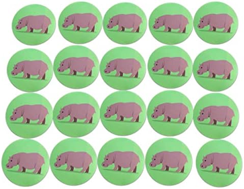 Novos Merk Safari & Plains Animais Decalques de vinil - adesivos individuais redondos de 2 ”Decor de parede de bastão, acessório