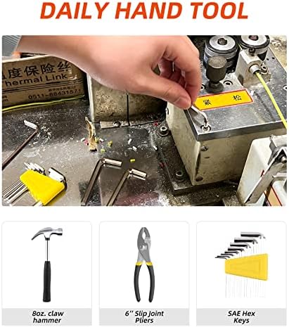 Conjunto de ferramentas de 40 peças diffflife - kit geral de ferramentas para as mãos domésticas com caixa de armazenamento de