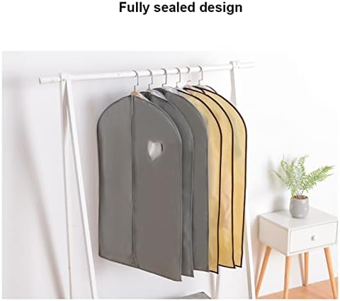 Sacos de vestuário de HJMax Conjunto de 5, pendurar sacos de vestuário com janela transparente, sacos de vestuário