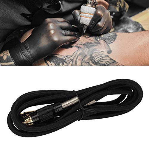 Salmue Silicone Tattoo Machine Adapter Cable, 3 cor de tatuagem de tatuagem RCA RCA Straight Connector Clip String em liga de tatuagem
