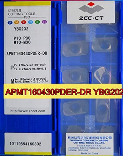 FINCOS APMT160430PDER -DR YGG202 10PCS/SET 50PCS/SET ZCC.CT Processo de lâmina de carboneto de aço e aço inoxidável -: APMT160430