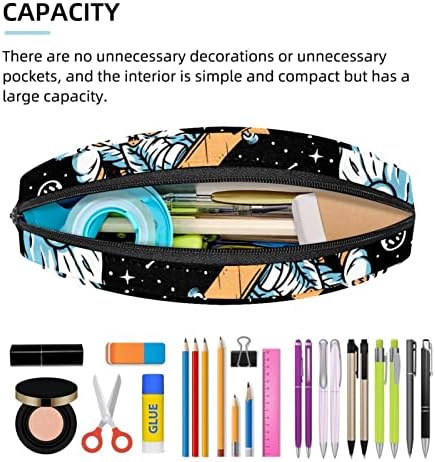 Bolsa de caneta Cosmonaut Skateboarding Bag de armazenamento de zíper da bolsa de caneta Travel Organizador cosmético