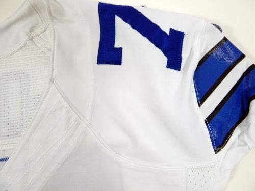 2015 Dallas Cowboys Mike McQueen 74 Jogo emitiu Jersey White - Jerseys não assinados da NFL usada