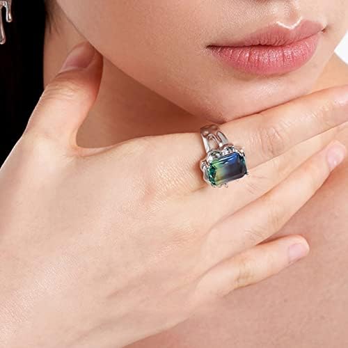 2023 Novo anel ajustável com o noivado de abertura Round Cut Zircon Rings Women Wedding Rings Anéis de jóias para joias de moda para