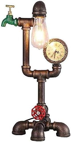 ADIDIE Lâmpadas modernas de mesa de mesa Motent Industrial Rust Iron Table Light, lâmpada de mesa de metal steampunk