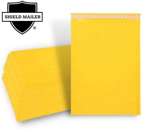 PSBM Bubble Poly Mailers, 7,25x12 polegadas, 100 pacote, envelopes de remessa acolchoados Mailers feitos na América do Norte, branco/cinza