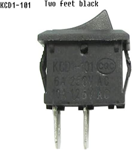 AGOUNOD ROGHER CHANGER 10PCS ROGHER SUGEM 15 * 21mm 15x21mm Button Black Mini Switch 6A-10A 250V KCD1-101 Switch 2pin