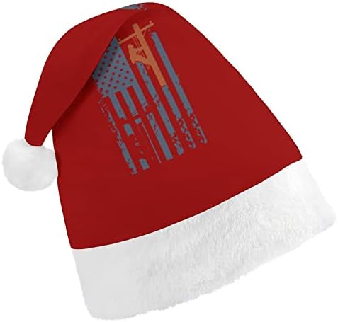 Lineman Bandle Plelight Christmas Hat Chatch Chaneiras de Papai Noel com Brrim Brim e Decoração de Natal de Liner Comfort