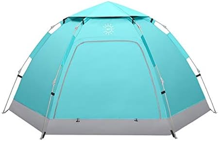 Tenda zqxmh ao ar livre engrosse 3-4 tenda hidráulica de pessoas para acampar eficazes Camping Camping à prova de chuva Automatic Beach Tent