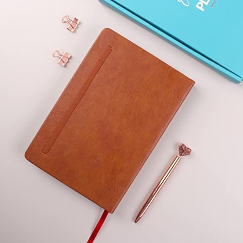 Planejador diário sem data da ECUATERRA 2023 - Planejador de vida, estética de escritório estético Tracker de hábito, caderno