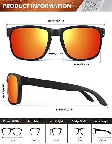 Óculos de sol polarizados de kaliyadi para homens e mulheres estilo de sol de estilo vintage para pescar corrida dirigindo com proteção UV