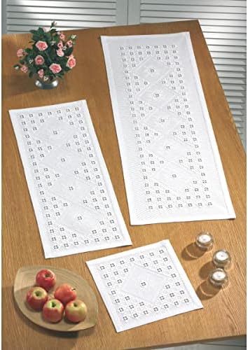 Permin Counted Hardanger Table Runner Stitch Kit Hardanger, 37x103cm, DIY, 75-4831