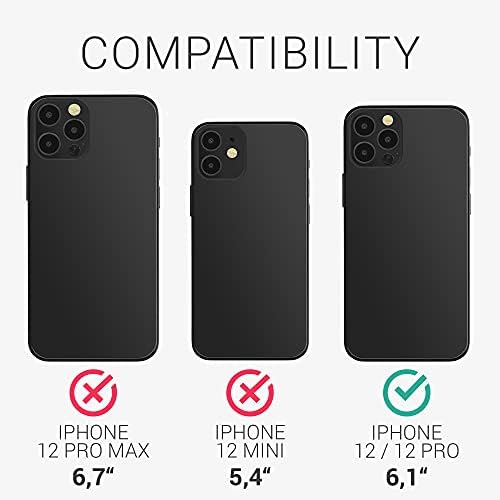 Kalibri Flip Case Compatível com Apple iPhone 12 / iPhone 12 Pro - Tampa de telefone protetora de couro Ultra Slim - Black