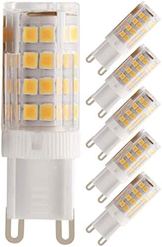 JCKING (pacote de 5 5W G9 LED LAMP 51 SMD 2835, AC 100-130V Branco quente 2800-3200K 450lm 50W Bulbos de halogênio equivalentes lâmpadas de destaque LED