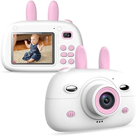Feilok Kids Camera para meninos de 3 a 9 anos de idade Gilrs, melhores presentes de aniversário e brinquedos de Natal com tela de olho de olho de 2,4 IPS 1080p Video Children Câmera Digital Capture The Special Moment, cartão SD de 32 GB