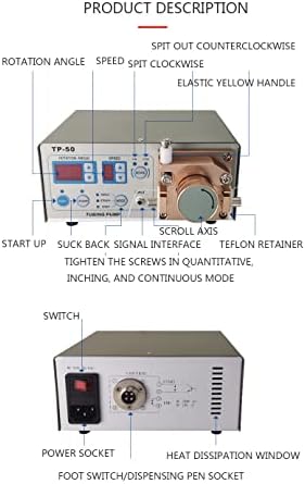 Dispensador peristáltico preciso dispensador de cola automática dispensador rotativo tp-50