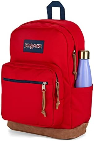 Jansport Pack Right Pack Mackpack - Viagem, trabalho ou laptop bookbag com fundo de couro, burocracia