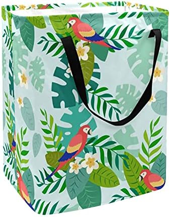 Parrot folhas de palmeira padrão cesto de lavander