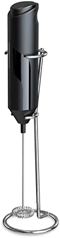 Cokunst Milk Electric Frother Handheld com Stand de aço inoxidável Bateria movido a bateria Mandleker Mini Blender para café, Frappe, Latte, Matcha, chocolate quente