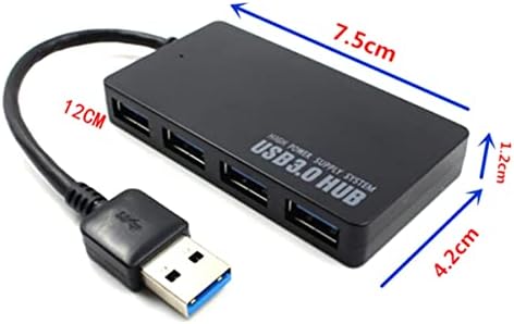 SOLustre USB Hub USB Hub USB A Hub 3PCS4 para o computador preto. Tablet portas de divisor USB Laptop Adaptadores