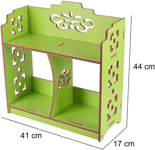 Krupasadhya 2 lateral pré -laminado MDF Plataforma de armazenamento de forma quadrada de madeira para a tampa da mesa | Sala de estar | Quarto | Armazenamento da cozinha | Banheiro | Decoração de parede | Decoração em casa | Prateleira de crianças