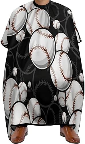 Gráficos de bola de softbol de beisebol barbeiro capa profissional corte de cabelo cabeleireiro de avental capa barbeiro acessórios para homens mulheres