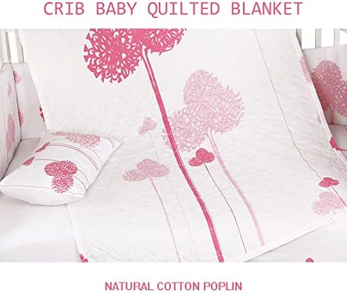 Baby Quilt Toddler Blanket Berço Berço Berço de cama de bebê Planta de cama para meninas impressão rosa Cotton Cotton Consolador leve Gerçário Recebendo Cobertores recém -nascidos pequenos painéis de colcha
