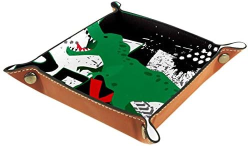 Lyetny Dinosaur Animal Organizer Bandeja Caixa de armazenamento Bandeja de mesa de mesa Caddy Alteração de troca de carteira de caixa de moeda de caixa