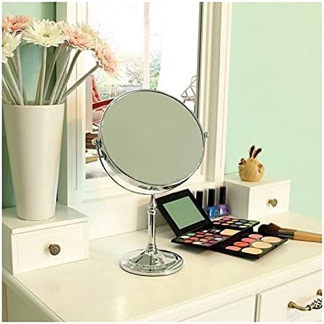 Espelhos de maquiagem de espelho de vaidade woqo de 8 polegadas em pé de dupla face 10x/7x/5x/3x ampliação e profissional