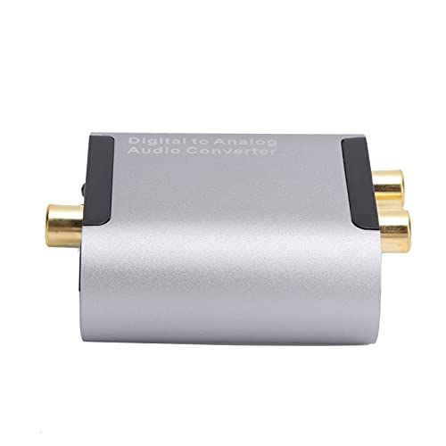 Conversor de áudio digital para analógico, adaptador de áudio digital para analógico para conversor de tom de toslink para 3,5 mm com cabo de fibra