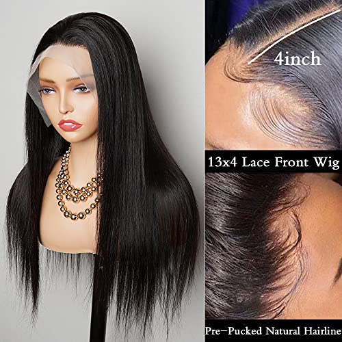 Perucas dianteiras retas cabelos humanos 13x4 hd transparente renda peruca frontal perucas de cabelo humano para mulheres