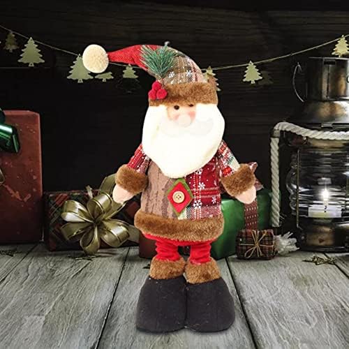 Shamjina natal estatueta pernas esticadas de luxuosa boneca figura em pé de Santa Claus decoração estatueta para