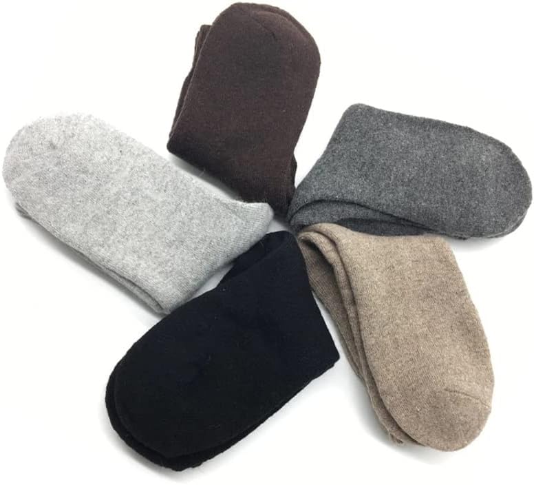 Dloett 5 pares/meias de lã grossa homens homens inverno quente cashmere respirável meias meias masculina