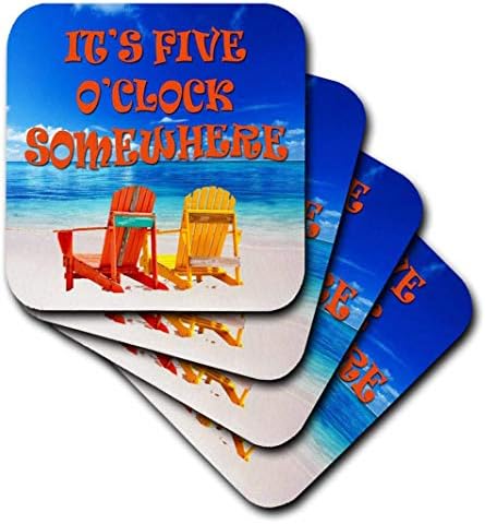 3drose suas cinco oclock em algum lugar de praia divertida bons momentos, conjunto de 4 montanhas -russas macias