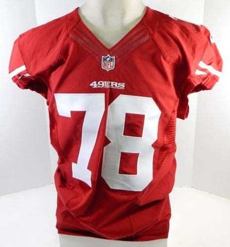 SAN FRANCISCO 49ers Garrison Smith 78 Jogo emitido Red Jersey 46 DP26613 - Jerseys de Jerseys usados ​​na NFL não assinada