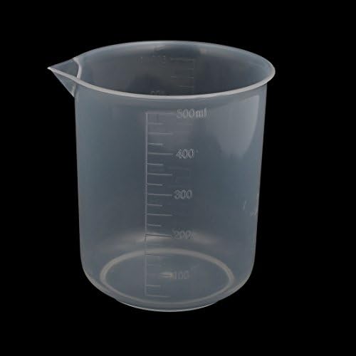 Aexit 500ml Laboratory Kitchen Water Water líquido graduado medindo copo de copo 5pcs