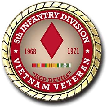 5ª Divisão de Infantaria do Vietnã Coin Veteran Coin - oficialmente licenciado