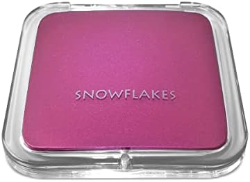 Espelho compacto de ampliação - flocos de neve elegantes Mini Makeup espelho de maquiagem de dupla face 1x/15x Espelhos cosméticos portátil portátil para viagem e bolsas