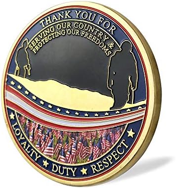 Desafio de veteranos militares Coin, obrigado por seu serviço de apreciação veterano presente