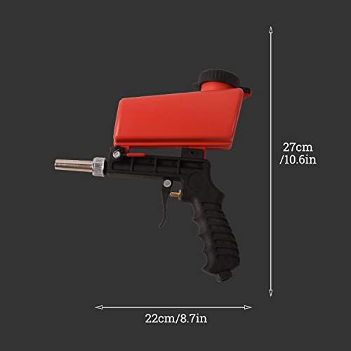 Pistola de areia de ar de 1/4 de 1/4, ferramenta de pulverização de pistolas de areia, diâmetro do bico 11 mm, para compressor de ar, remover tinta, manchas, ferrugem e superfícies limpas