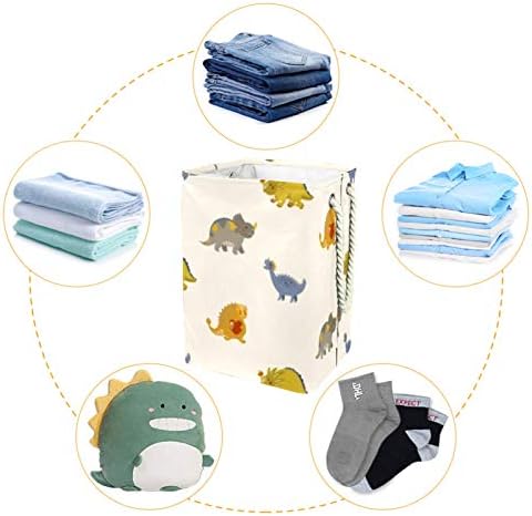 Inditário Dinosaur Kingdom 300d Oxford PVC Roupas impermeáveis ​​cestas de lavanderia grande para cobertores Toys de roupas